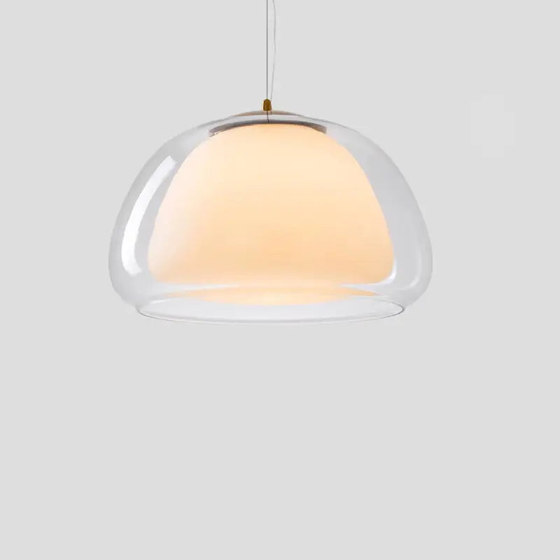 Contemporary Creative Cream Jelly Oval Iron Glass 1-light Pendant Light for Bedroom BulbSquare