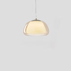 Contemporary Creative Cream Jelly Oval Iron Glass 1-light Pendant Light for Bedroom BulbSquare