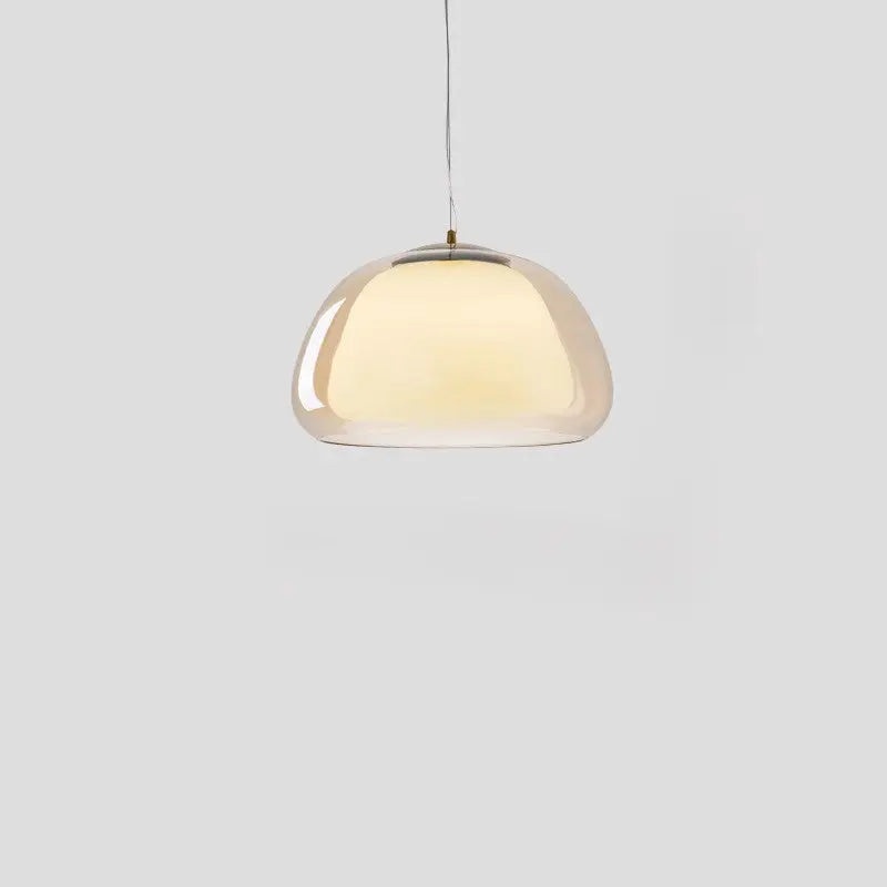 Contemporary Creative Cream Jelly Oval Iron Glass 1-light Pendant Light for Bedroom BulbSquare