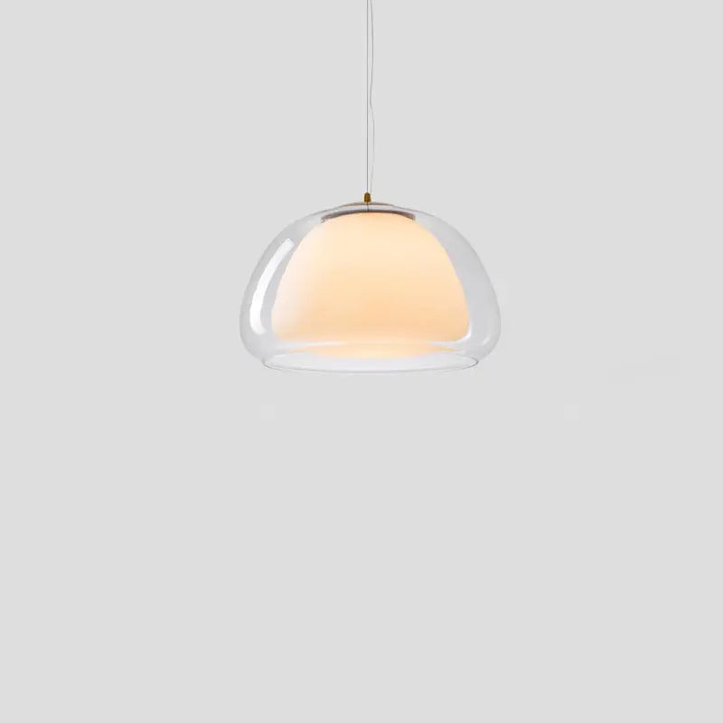 Contemporary Creative Cream Jelly Oval Iron Glass 1-light Pendant Light for Bedroom BulbSquare