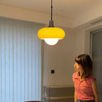 Contemporary Scandinavian Tart Round Hardware Glass 1-Light Pendant Light For Dining Room