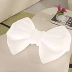 Contemporary Creative Cream Kids Cute Bow PE Iron LED Flush Mount Ceiling Light For Bedroom