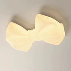 Contemporary Creative Cream Kids Cute Bow PE Iron LED Flush Mount Ceiling Light For Bedroom