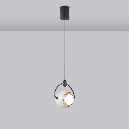Contemporary Scandinavian Round Orb Aluminum Glass LED Pendant Light For Bedroom