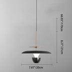 Contemporary Scandinavian Flying Saucer Round Iron Acrylic LED Pendant Light for Bedroom