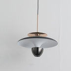 Contemporary Scandinavian Flying Saucer Round Iron Acrylic LED Pendant Light for Bedroom