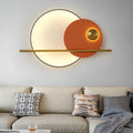 Contemporary Scandinavian Round Aluminum Iron LED Wall Sconce Lamp For Bedroom