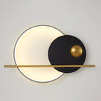 Contemporary Scandinavian Round Aluminum Iron LED Wall Sconce Lamp For Bedroom