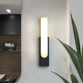 Contemporary Scandinavian Rectangular Hardware Faux Marble LED Wall Sconce Lamp For Bedroom