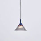 Contemporary Scandinavian Cone Aluminum Acrylic LED Pendant Light For Bedroom