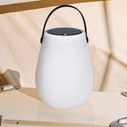 Modern Minimalist Solar Waterproof Portable PE Round Cylinder Cone LED Outdoor Light For Outdoor Lumendat