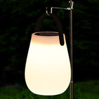 Modern Minimalist Solar Waterproof Portable PE Round Cylinder Cone LED Outdoor Light For Outdoor Lumendat
