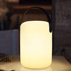 Modern Minimalist Solar Waterproof Portable PE Round Cylinder Cone LED Outdoor Light For Outdoor Lumendat