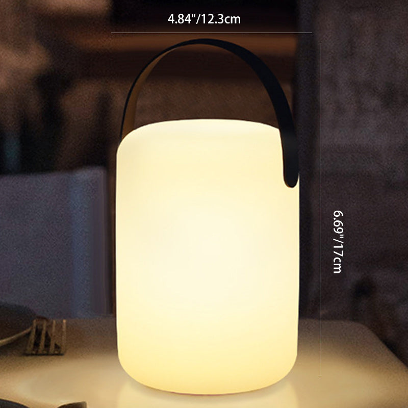 Modern Minimalist Solar Waterproof Portable PE Round Cylinder Cone LED Outdoor Light For Outdoor Lumendat