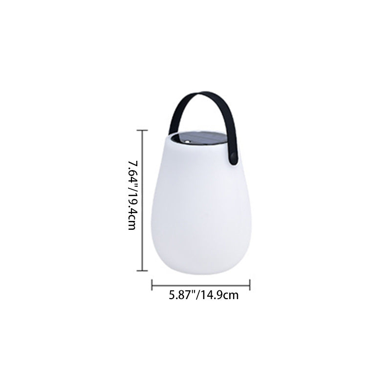 Modern Minimalist Solar Waterproof Portable PE Round Cylinder Cone LED Outdoor Light For Outdoor Lumendat