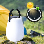 Modern Minimalist Solar Waterproof Portable PE Round Cylinder Cone LED Outdoor Light For Outdoor Lumendat