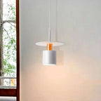 Contemporary Scandinavian Round Iron 1-Light Pendant Light For Bedroom