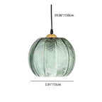 Contemporary Scandinavian Leaf Pattern Round Metal Glass 1-light Pendant Light for Dining Room BulbSquare