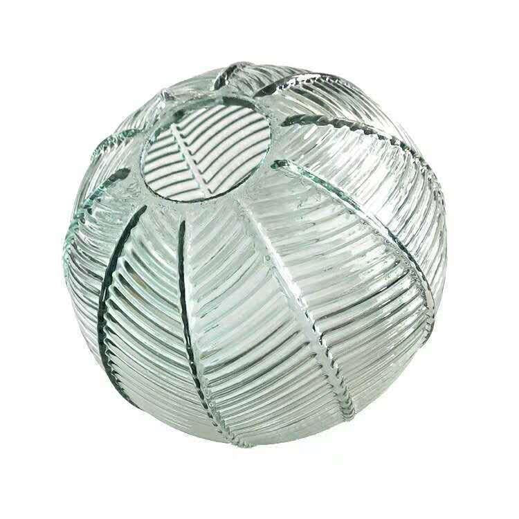 Contemporary Scandinavian Leaf Pattern Round Metal Glass 1-light Pendant Light for Dining Room