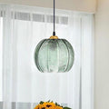 Contemporary Scandinavian Leaf Pattern Round Metal Glass 1-light Pendant Light for Dining Room BulbSquare