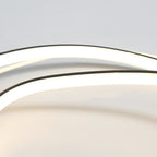 Modern Minimalist Irregular Round Aluminum Silicone LED Flush Mount Ceiling Light For Bedroom