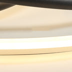 Modern Minimalist Irregular Round Aluminum Silicone LED Flush Mount Ceiling Light For Bedroom
