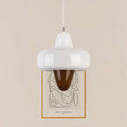 Contemporary Scandinavian Round Cone Oval Iron Glass LED Pendant Light For Dining Room