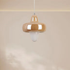 Contemporary Scandinavian Round Cone Oval Iron Glass LED Pendant Light For Dining Room