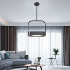 Modern Minimalist Carrying Bag Shape Rectangle Iron Acrylic LED Pendant Light For Bedroom