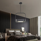 Modern Minimalist Carrying Bag Shape Rectangle Iron Acrylic LED Pendant Light For Bedroom
