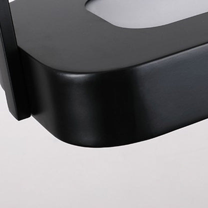 Modern Minimalist Carrying Bag Shape Rectangle Iron Acrylic LED Pendant Light For Bedroom