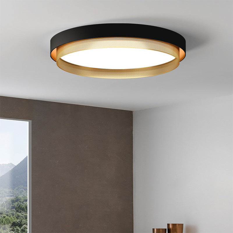 Modern Minimalist Round Dome Acrylic Hardware LED Flush Mount Ceiling Light For Bedroom