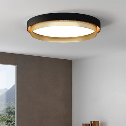 Modern Minimalist Round Dome Acrylic Hardware LED Flush Mount Ceiling Light For Bedroom
