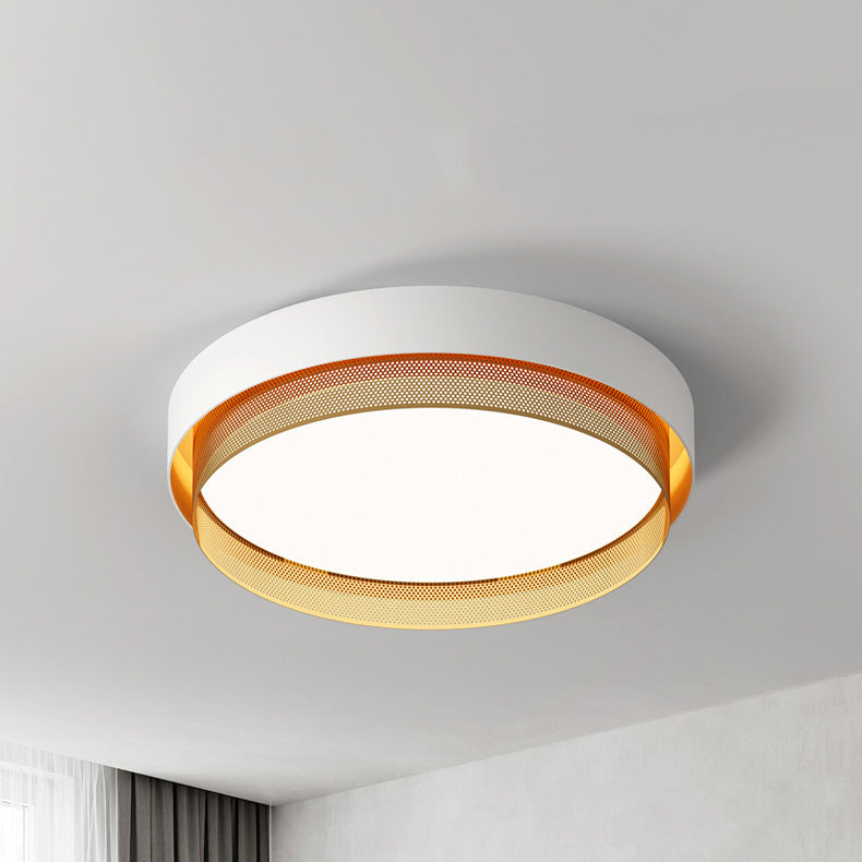 Modern Minimalist Round Dome Acrylic Hardware LED Flush Mount Ceiling Light For Bedroom