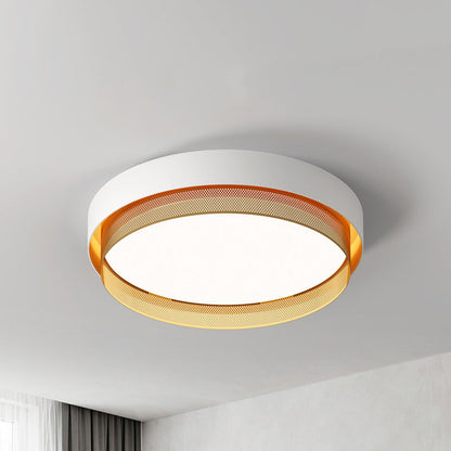 Modern Minimalist Round Dome Acrylic Hardware LED Flush Mount Ceiling Light For Bedroom
