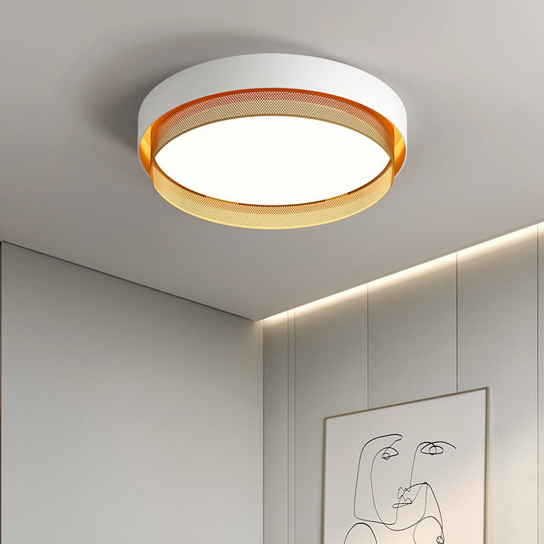 Modern Minimalist Round Dome Acrylic Hardware LED Flush Mount Ceiling Light For Bedroom