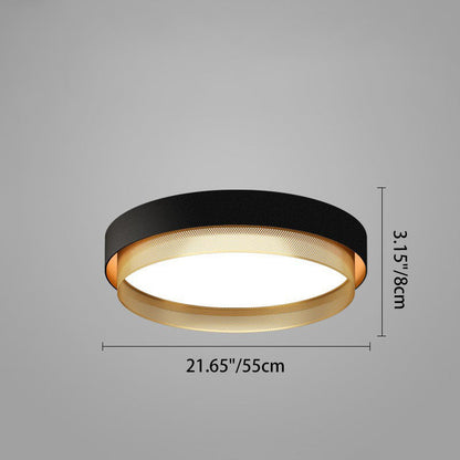Modern Minimalist Round Dome Acrylic Hardware LED Flush Mount Ceiling Light For Bedroom