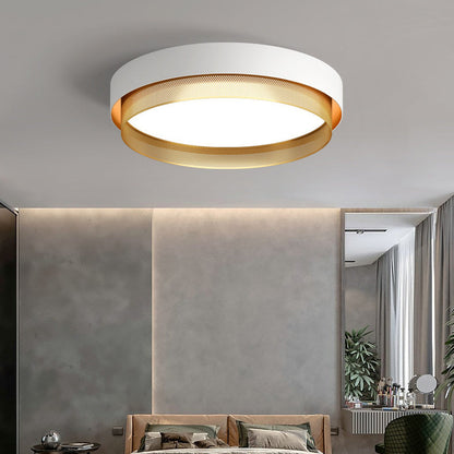 Modern Minimalist Round Dome Acrylic Hardware LED Flush Mount Ceiling Light For Bedroom