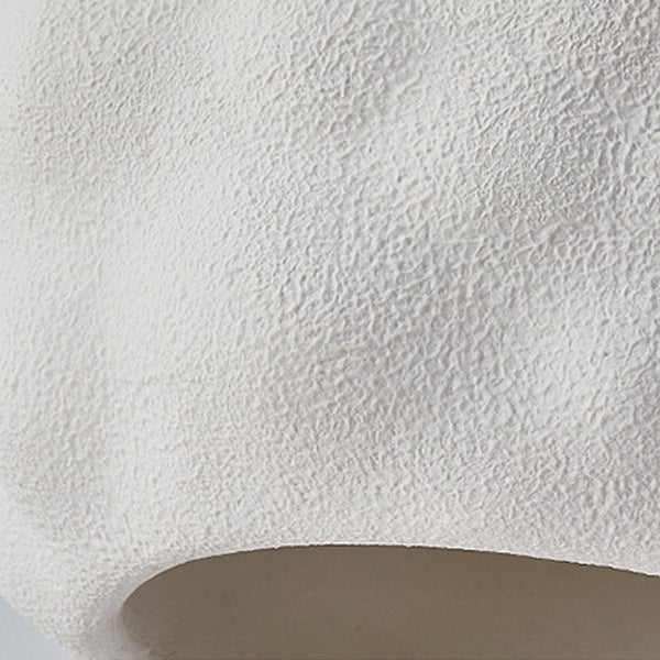 Contemporary Nordic Cream Round Cylinder Polystyrene 1-Light Pendant Light For Bedroom