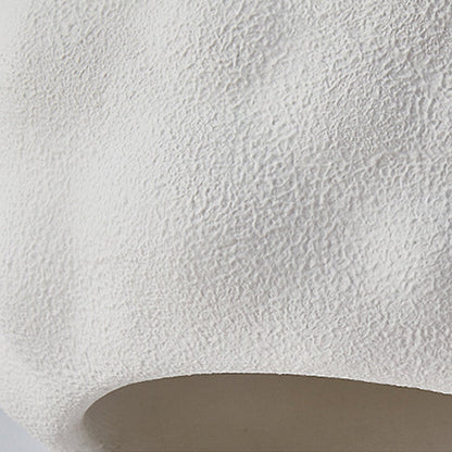 Contemporary Nordic Cream Round Cylinder Polystyrene 1-Light Pendant Light For Bedroom