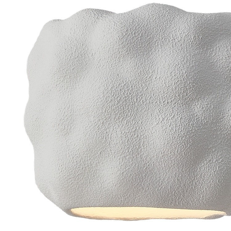 Contemporary Nordic Cream Round Cylinder Polystyrene 1-Light Pendant Light For Bedroom