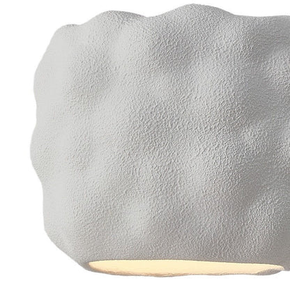 Contemporary Nordic Cream Round Cylinder Polystyrene 1-Light Pendant Light For Bedroom