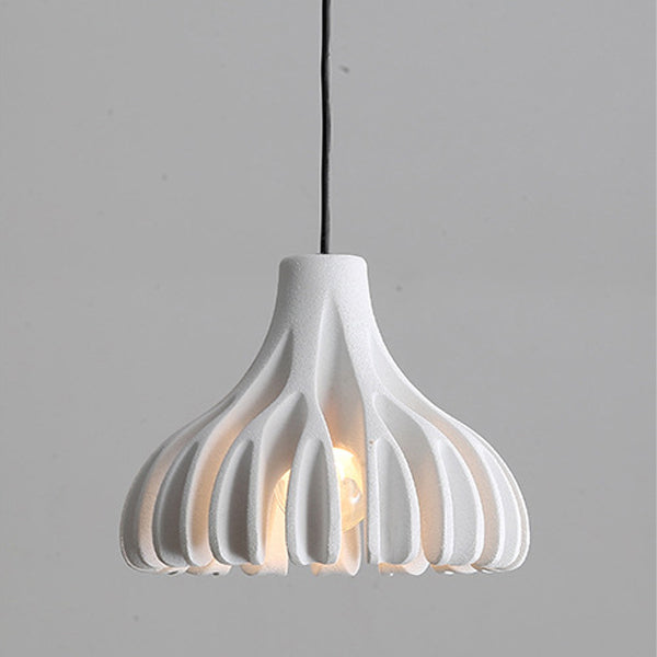 Contemporary Nordic Macaron Cone Resin 1-Light Pendant Light For Bedroom