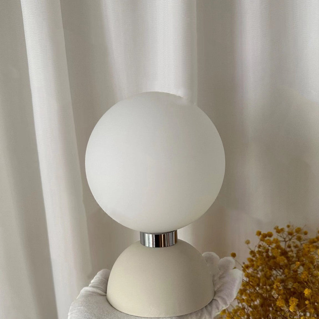 Contemporary Nordic Magic Bean Round Orb Iron Glass 1-Light Semi-Flush Mount Ceiling Light For Hallway