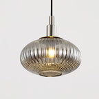 Contemporary Nordic Oval Iron Glass 1-Light Pendant Light For Dining Room