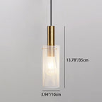 Modern Minimalist Honeycomb Grid Cylinder Iron 1-Light Pendant Light For Bedroom