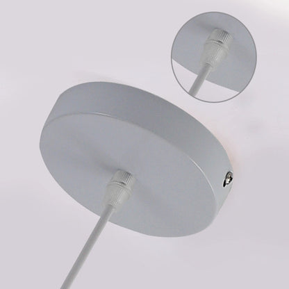 Traditional French Cream Girl Bow Round Iron Glass 1-Light Pendant Light For Bedroom