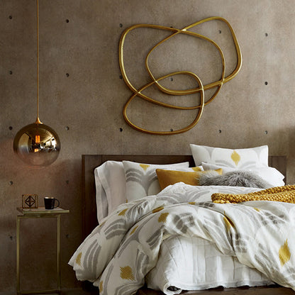 Contemporary Nordic Round Orb Iron Glass 1-light Pendant Light for Bedroom