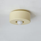 Contemporary Nordic Round Cylinder Hardware Resin 1-Light Semi-Flush Mount Ceiling Light For Hallway