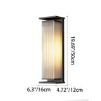 Modern Minimalist Waterproof Rectangle PC Stainless Steel LED Wall Sconce Lamp For Outdoor